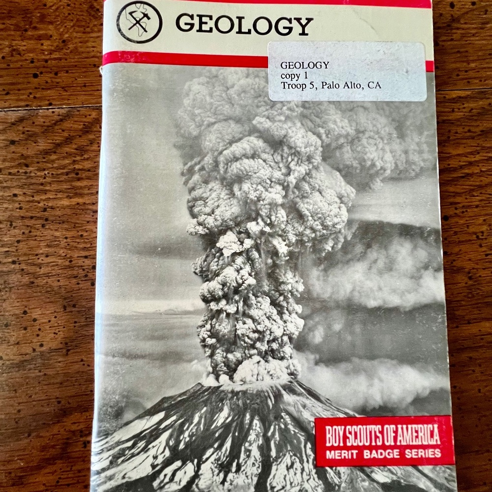 Vintage Boy Scouts of America, Merit Badge Series: GEOLOGY 1985 Printing